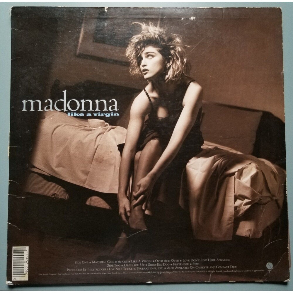 Madonna like a virgin vinyl with lyric sheet on dust cover 1984